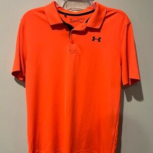 Under Armour Orange Athletic Polo Shirt